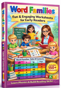 Word Families – Fun & Engaging Worksheets for Early Readers